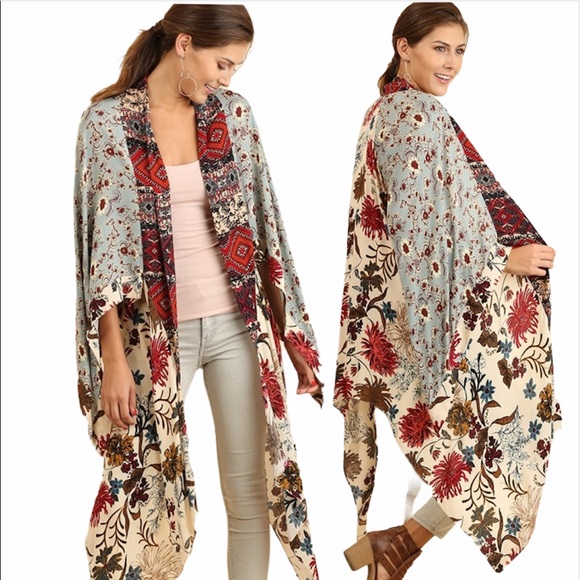 NWT Boutique Boho Gypsy Kimono Duster - Picture 3 of 6